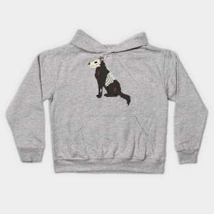 Apocalyptic Zombie Dog Sitting Kids Hoodie